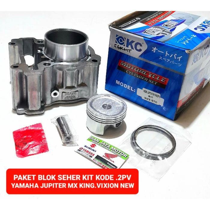 KC PAKET BORING BLOK SEHER YAMAHA JUPITER MX KING VIXION NEW KODE PART 2PV LINER BAJA MEREK KC