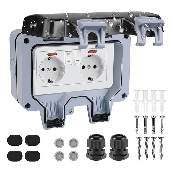 Outdoor Socket Weatherproof Outdoor Wall Socket Garden Socket