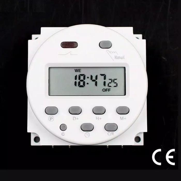 Timer Switch Digital Time Delay Relay 220V 12V CN101A Untuk Lampu Digital Timer Programmable On Off