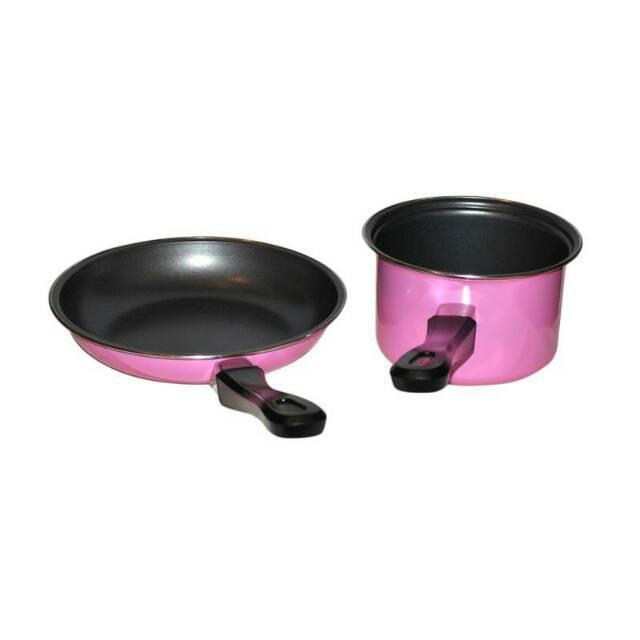 2set Milk pan dan fry pan , milkpan teflon panci susu / Panci dan frypan susu set 2pcs /frypan sauce