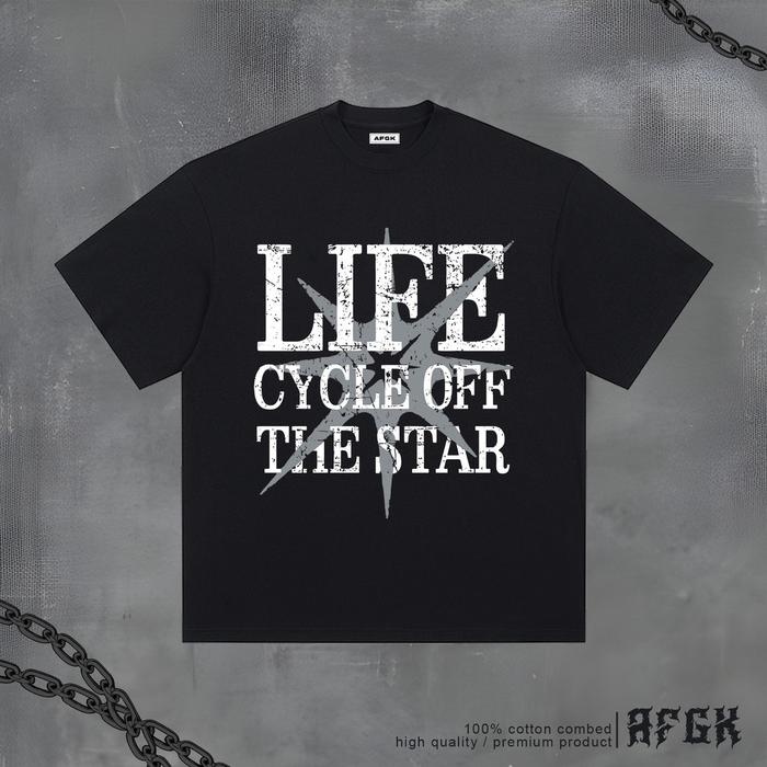 AFGK  T-shirt Distortion Mode Korea kaos pria wanita T-shirt baju oversize t shirt distro