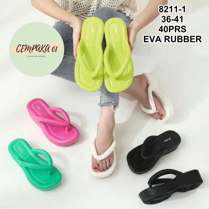 Sandal Jepit Wanita Anti Slip Korean Style Extralight Phylon Wedges Flipper HSN137