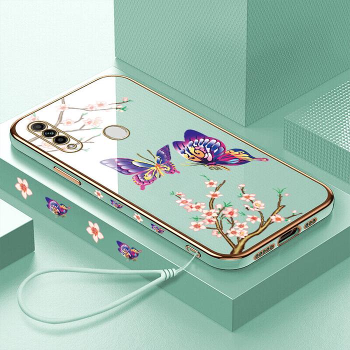Hontinga Casing Ponsel OPPO A31 2020, Case Telepon Persegi TPU Lembut