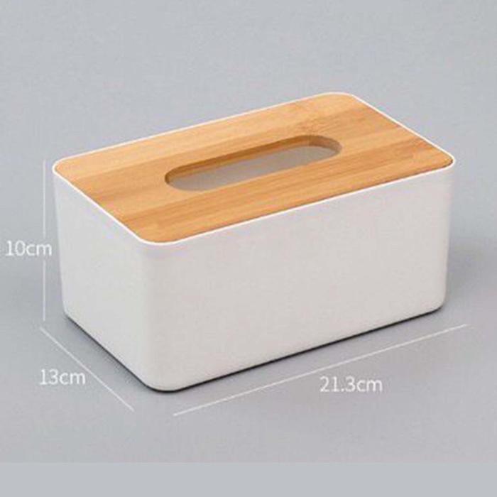 Kotak Tisu Kayu Tissue Box Dengan Tempat Tisu