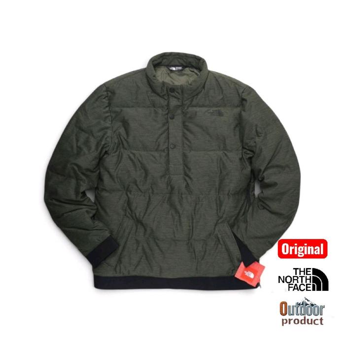THE NORTH FACE PULLOVER 550 DOWN JACKET - GREEN HEATHER