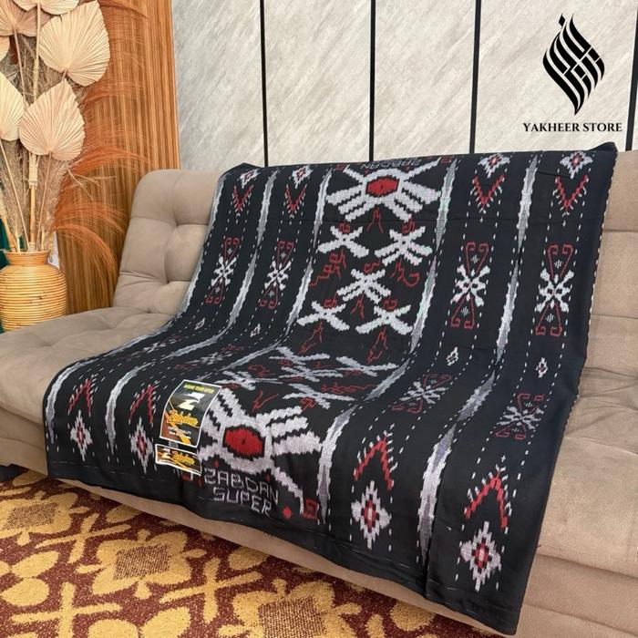 SARUNG GOYOR TENUN  ATBM JAHITAN TENGAH MOTIF SUTRA MERK ZABDAN SUPER