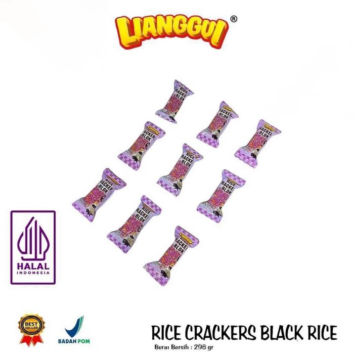 LIANGGUI JIPANG BERAS I RICE CRACKERS BLOK I KACANG ORIGINAL | BERAS HITAM | VIRAL Kue Lebaran Best 
