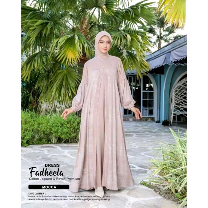 PROMO CUCI GUDANG FADHEELA DRESS ARRAFI Gamis Mocca