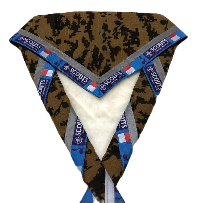 Scraf Pramuka Scout Wosm Lis Tunas Loreng Kain Ripstop Aksesoris Premium Kuning Putih Syal