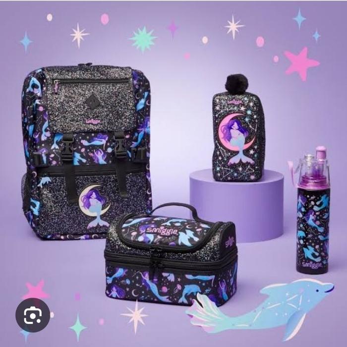 [100% ORIGINAL!] SMIGGLE LIMITLESS MERMAID BLACK ULTRA BEAM TAS SEKOLAH ANAK PEREMPUAN JUNIOR CLASSI