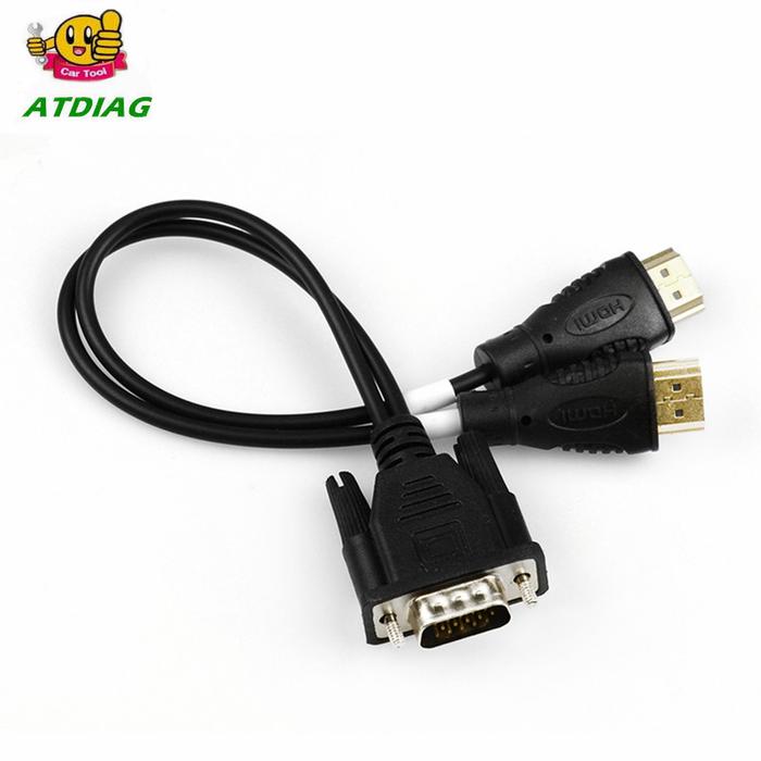 VGA Ke LCD Layar LED EDID Kode Chip Membaca Data Line 2 In 1 Kabel