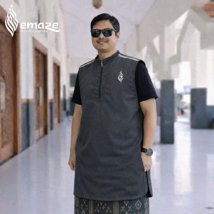 Rompi Vest Pria Keren Simpel Rompi Sholat Rompi Aktivitas Bahan Katun Madina Outdoor Indoor Adem Nya