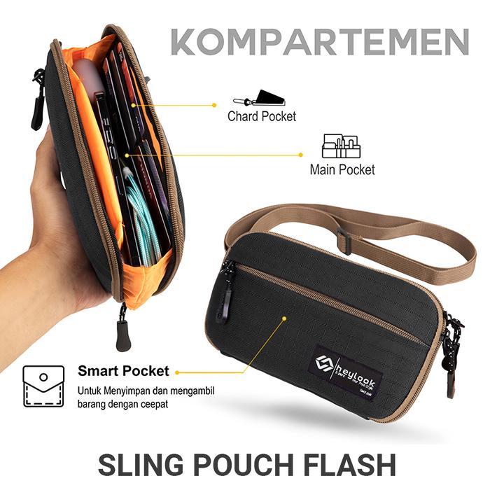 Tas Dompet Sling Wallet Pouch Bag Neck Bag Hp Kartu Leher Mini Pria