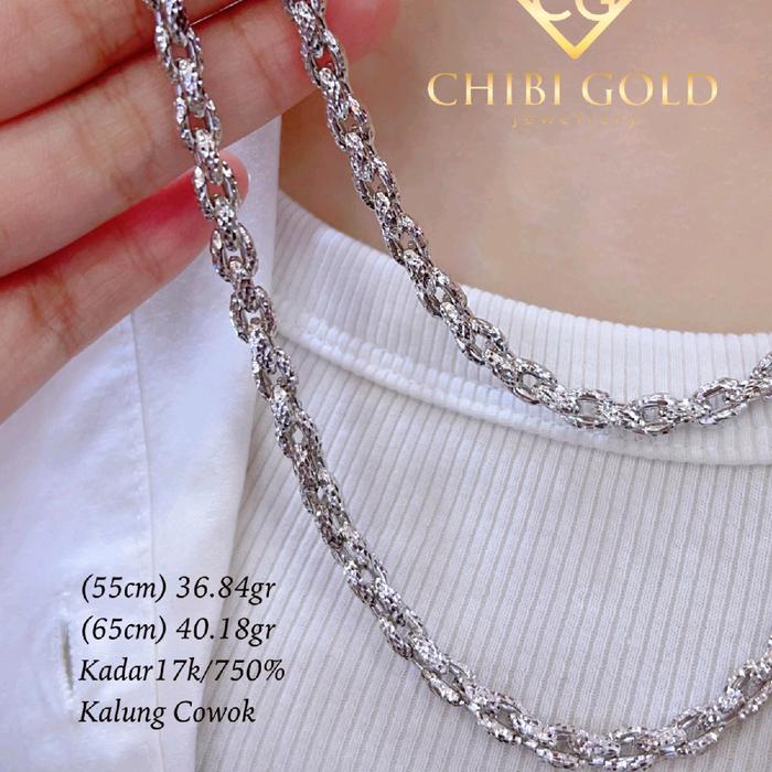 CHIBI GOLD Kalung Marcopolo emas 750 kadar 17k  Kalung tiger ukir - chibi