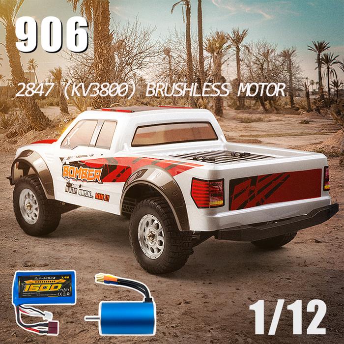 906 1:12 RC Pickup 4WD 2.4G 3800KV Brushless High Speed Electric Off