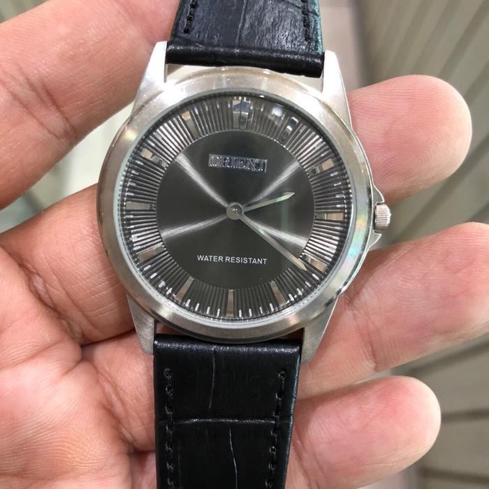 Jam Tangan Pria Water Resistant dengan Tali Kulit orient klasik tipis elegan fashion style