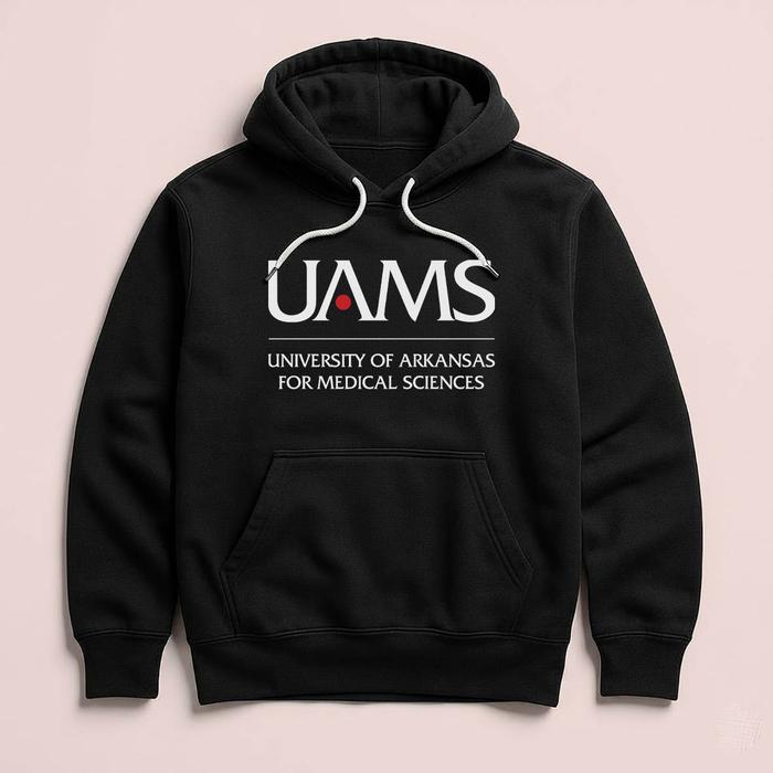 Hoodie UAMS University of Arkansas For Medical Sciences Premium Fleece Cloth Sweater Jacket Hood Bla