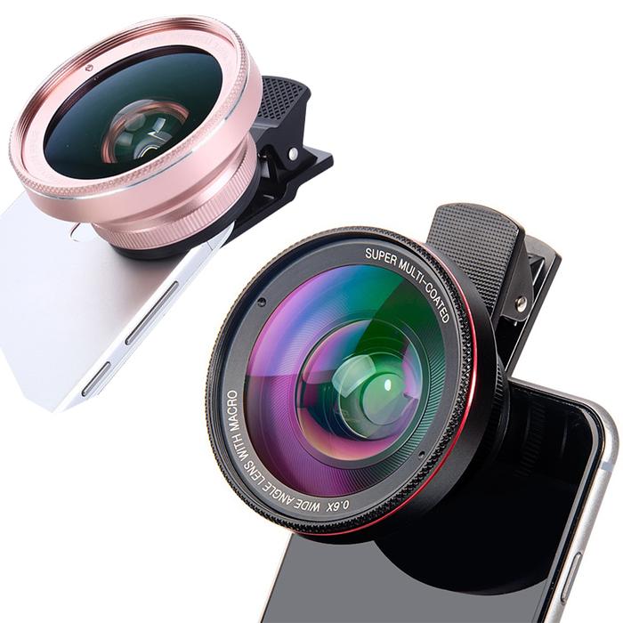 0.45X 0.6X (120 Degrees) Wide Angle + 15X Macro Lens 2 in 1 Mobile
