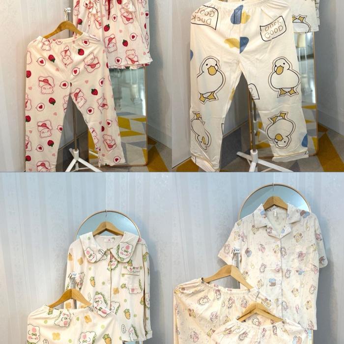 (SSS.id Collection) Piyama Set Wanita Tangan Panjang