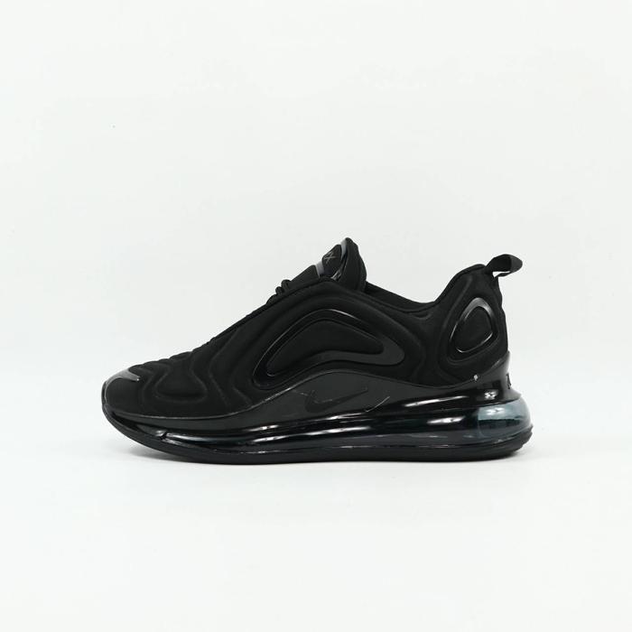 sepatu cassual olahraSEPATU NIKE AIR MAX 720 FULL BLACK A02924-101 BNIB FULL TAG BARCODE BAHAN LEATH