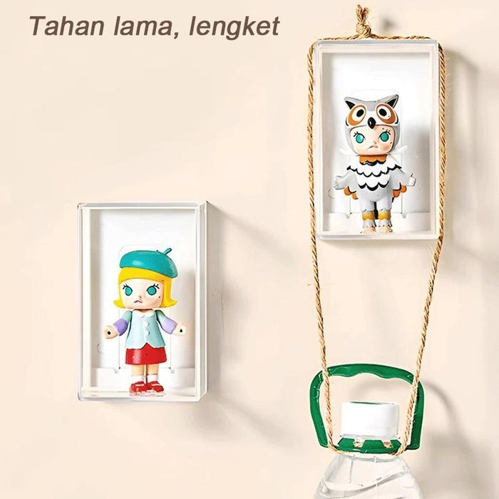 2Pcs Box Display Figure/Mini Multi Function Display Acrylic Box/Rak Display Blind Box Storage Kotak