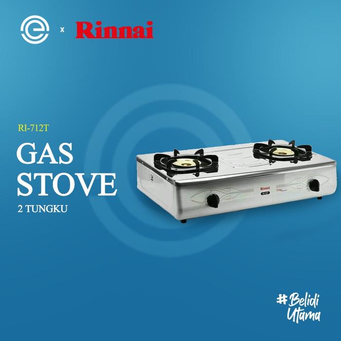 RINNAI Kompor Gas Stainless 2 Tungku RI-712T