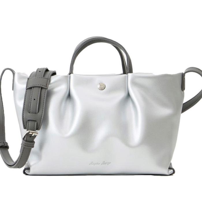 Legato Largo - Faux leather mini shoulder bag SMALL - Silver