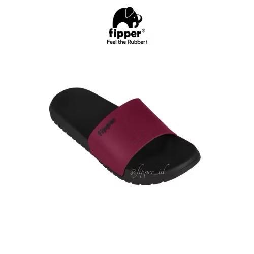 Fipper-Slip On Trail Plus Hitam / Marun / Hitam Sandal Nyaman untuk Pria dan Wanita Shoes