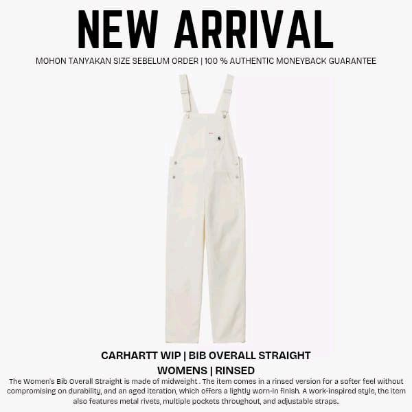 Carhartt WIP Bib Overall Straight Wanita - Celana Pendek dengan Desain Work-Inspired dan Multiple Po