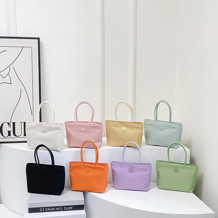 Tas Tangan Nylon Wanita Cantik  Tas Tote Kecil Fashion 2024 Tas Tangan Makeup Totebag