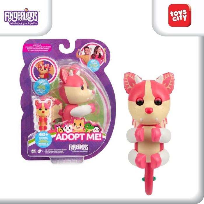 Fingerlings x Adopt me! Strawberry Shortcake BAT Dragon New 2024 REACTS to Touch 40+ Sounds and Reac