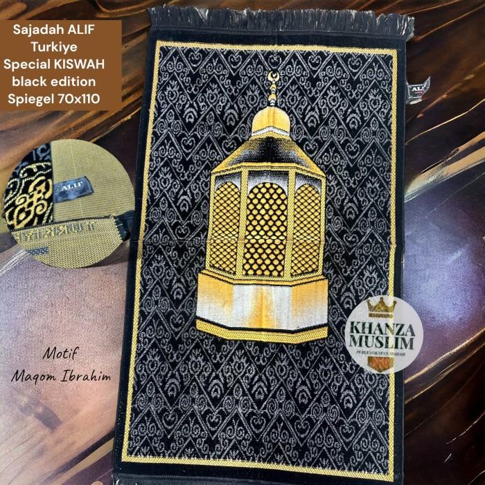 MARKET THINK SAJADAH SPIGEL BESAR || SEJADAH HITAM KISWAH LEBAR - Maqom Ibrahim, Sedang 53x110