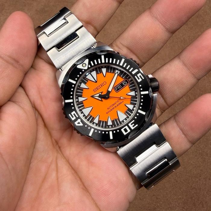 JAM TANGAN PRIA SEIKO SRP315K2 GEN 2 ORANGE MONSTER AUTOMATIC 4R36 01J0 DIVERS