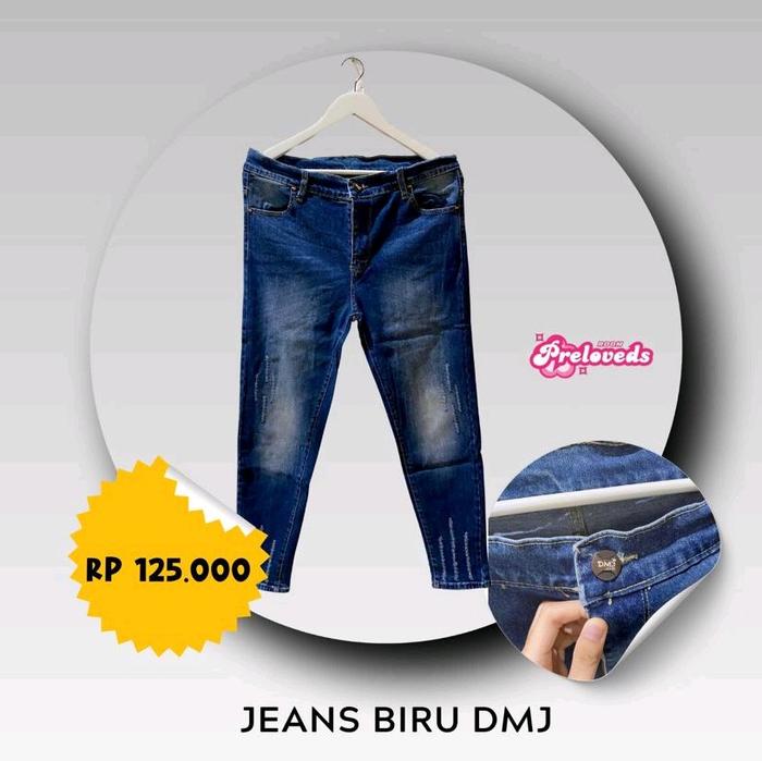 Jeans biru merk DMJ uk besar