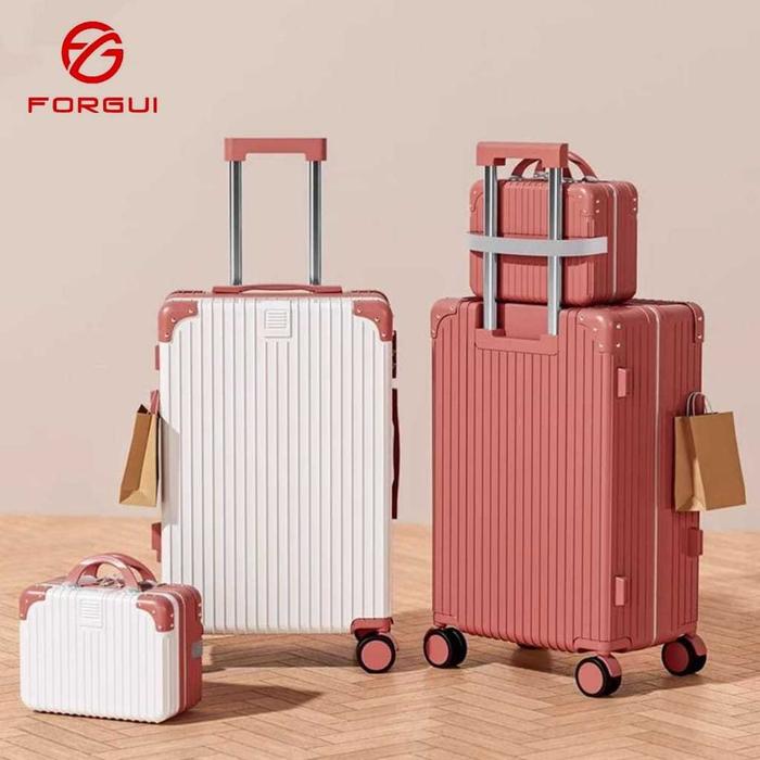 Forgui Koper 2 in 1 koper Kabin 20 inch kapasitas besar 24 Inch anak perempuan 22 inch Beauty Case