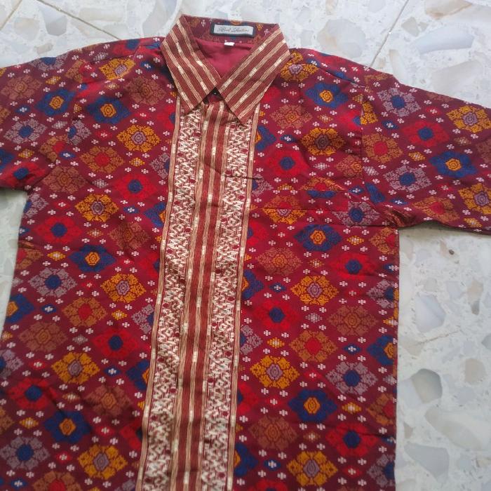 HEM BATIK PRIA MURAH KATUN Baju Motif Cowok Panjang Distro Kotak Hitam