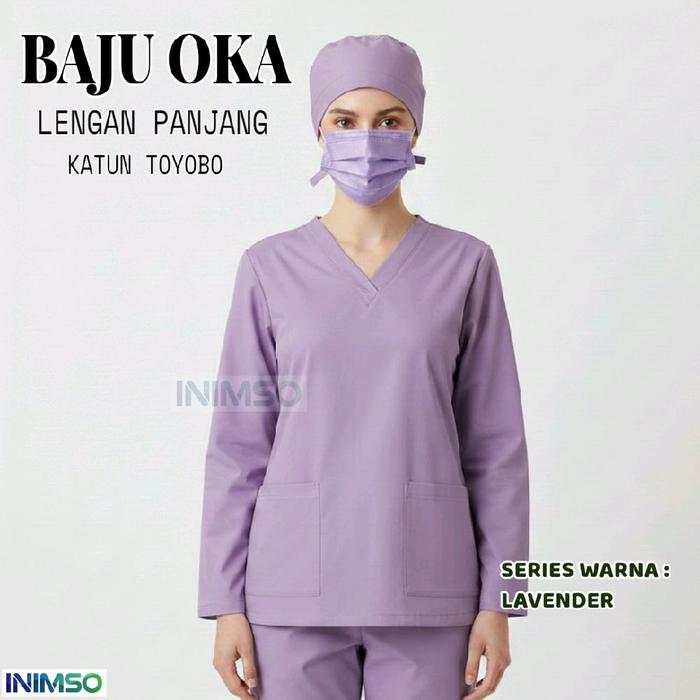 Baju Oka Perawat Baju Jaga Lengan Panjang Warna Lavender bahan Toyobo