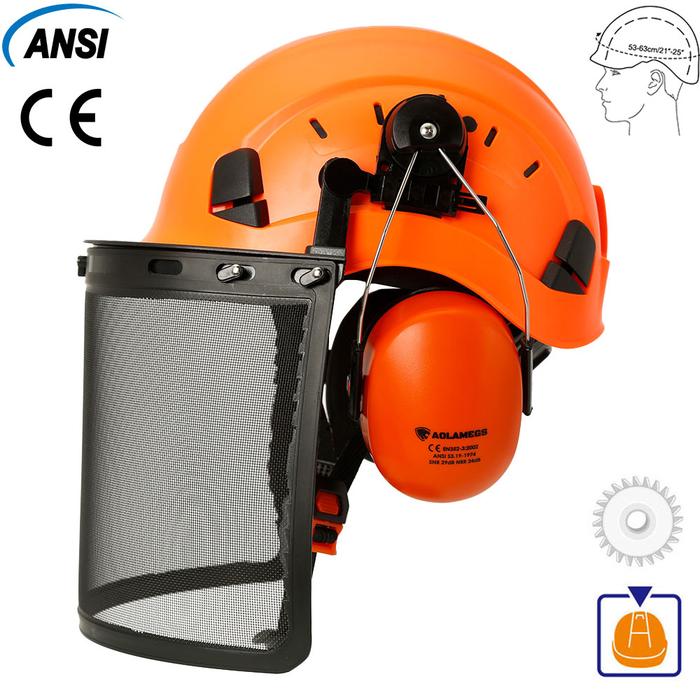 Industrial Forestry Safety Helmet Visor Earmuffs Chainsaw Arborist
