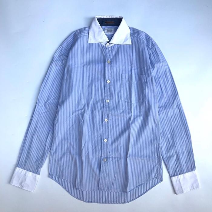 Blue White Striped Elegant Takeo Kikuchi Longsleeved Shirt - Unisex