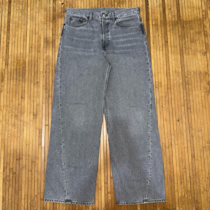 COS OVERSIZED VOLUME WIDE LEG BAGGY GREY FLARE DENIM JEANS tornado Mart hysteric glamour carhartt