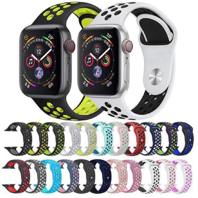 Strap Sport Silicone Breathable Hole Band Strap for Apple Watch Series 7/6/SE/5/4/3/2/1 42mm 44mm 45