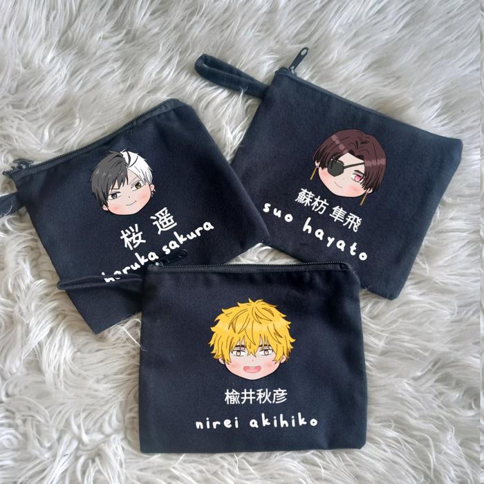 Pounch anime wind breaker tepak haruka sakura kantong serbaguna suo hayato pouch nirei