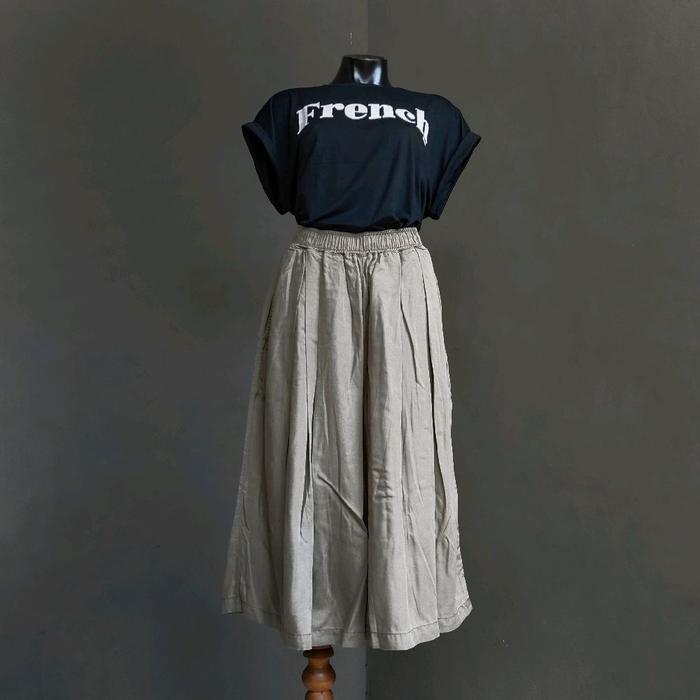 LEADER JACK KHAKI WIDE LEG CULOTTES