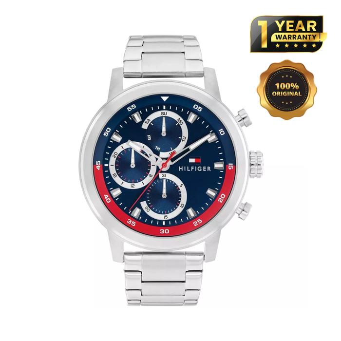 Tommy Hilfiger Rocky Stainless Steel Blue Dial Multi-function Men's Watch - 1792179