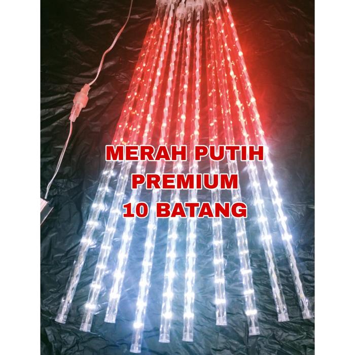 Safitiri Lampu Led Hujan Meteor Rgb / Merah Putih / Warna Warni / Lampu Hias 17 Agustusan