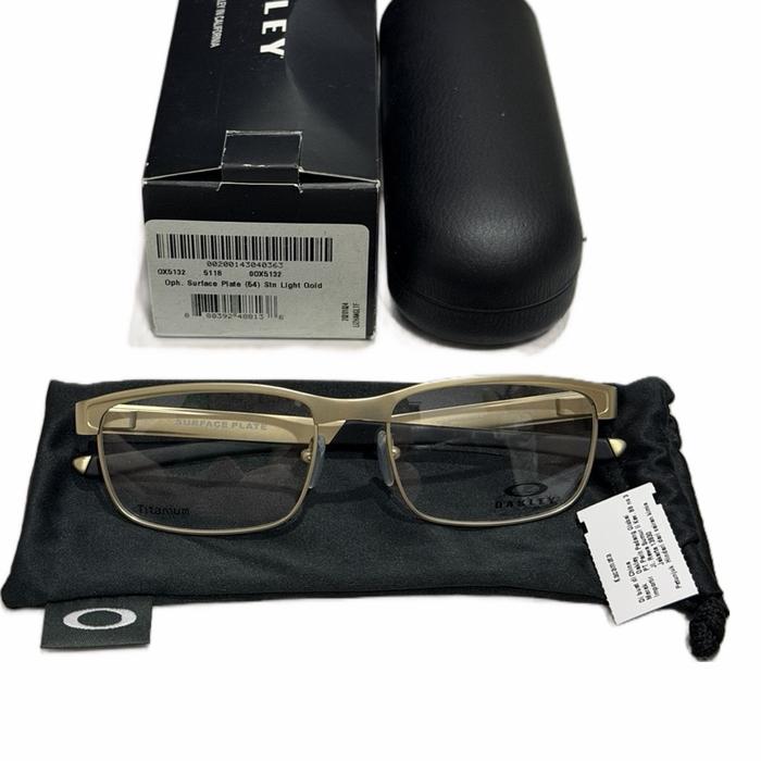 Frame Kacamata Minus Oakley Surface Plate Satin Light Gold Original