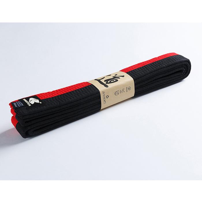 Sabuk Hitam Merah Taekwondo Kustom WTF ITF Sabuk Taekwondo Bordir