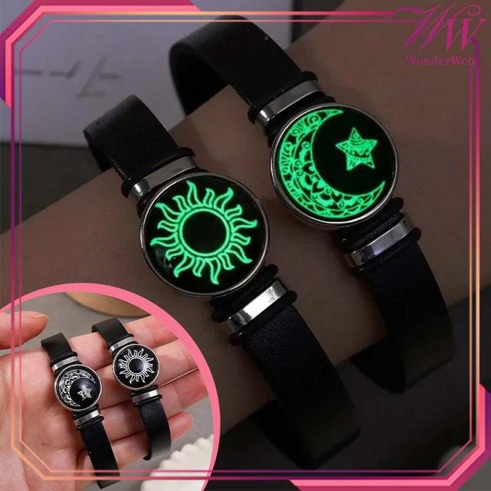 Gelang Matahari Dan Bulan Retro 1pcs Perhiasan Tangan Gelang Bulan Dan Matahari Sederhana Gelang Cou