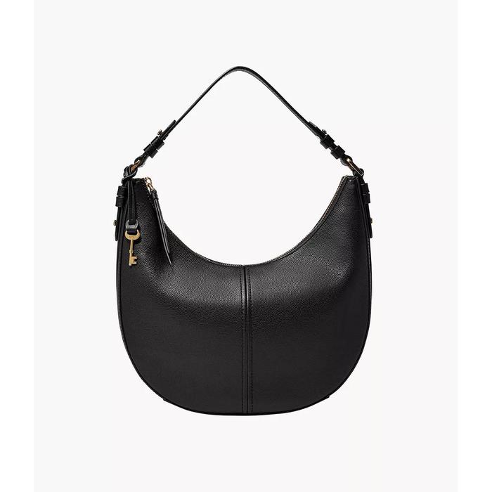 Fossil Shae Leather Large Hobo Black Tas Wanita SHB3165-001