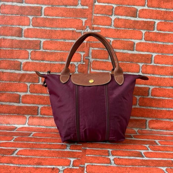 TAS TENTENG LONG C PARIS WANITA SECOND BRANDED MAROON / TAS TOP HANDLE LC PARIS WANITA